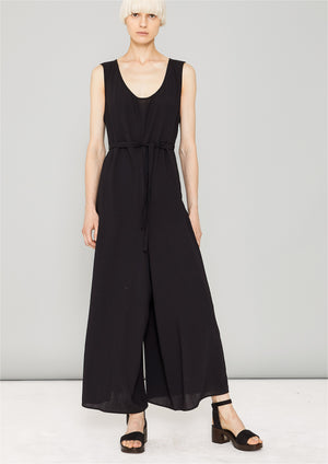 JUMPSUIT WIDE - black plain - BERENIK