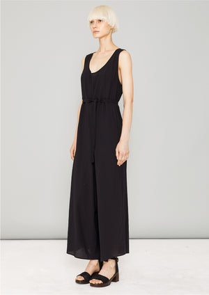 JUMPSUIT WIDE - black plain - BERENIK