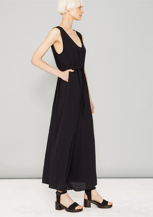 JUMPSUIT WIDE - black plain - BERENIK