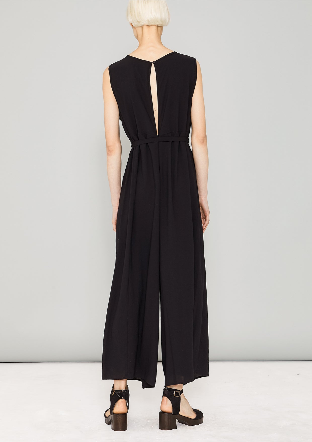 JUMPSUIT WIDE - black plain - BERENIK