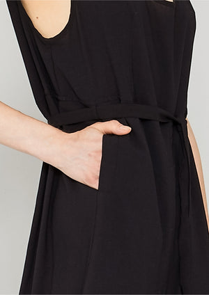 JUMPSUIT WIDE - black plain - BERENIK