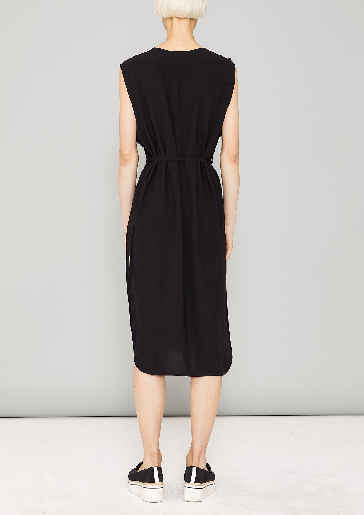 DRESS SLEEVELESS - black plain - BERENIK