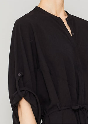 BLOUSE/DRESS/CARDIGAN - black plain - BERENIK