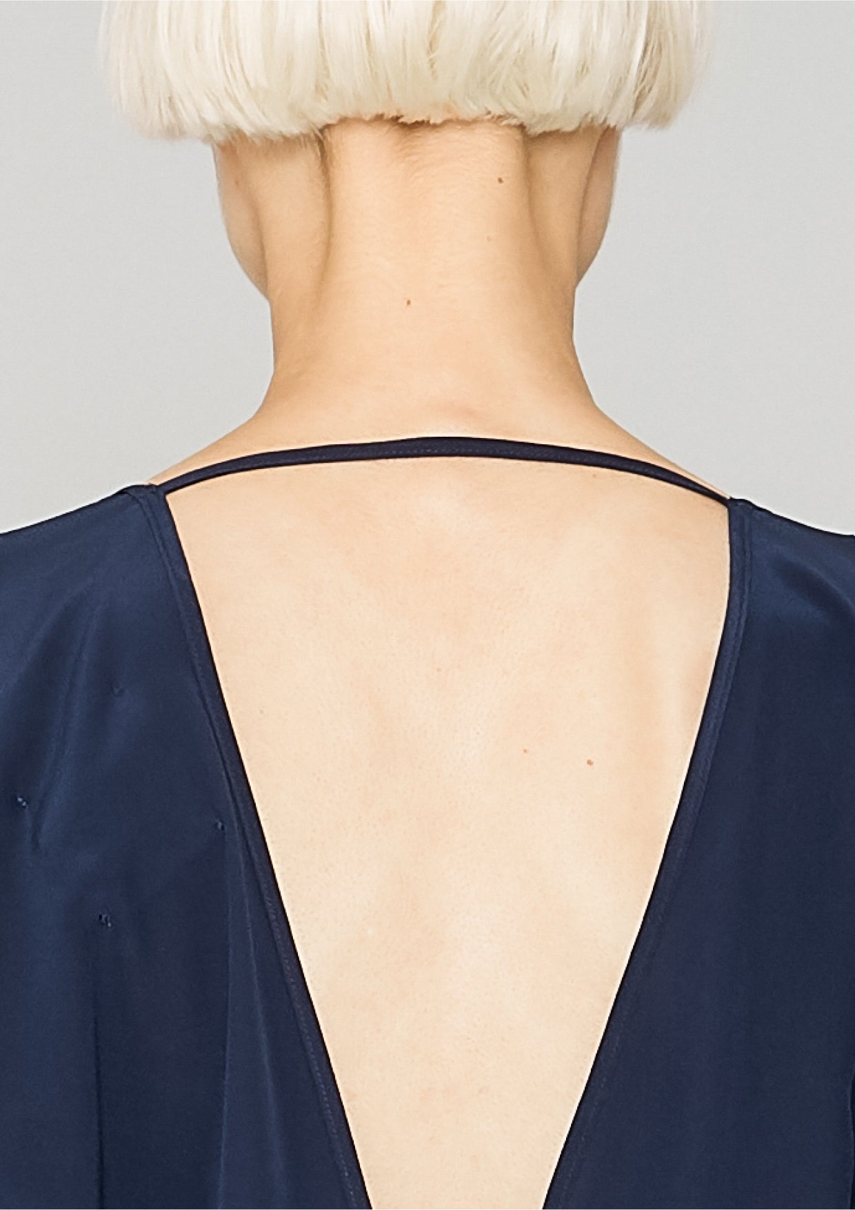 TOP DRAPING - SILK dark blue - BERENIK