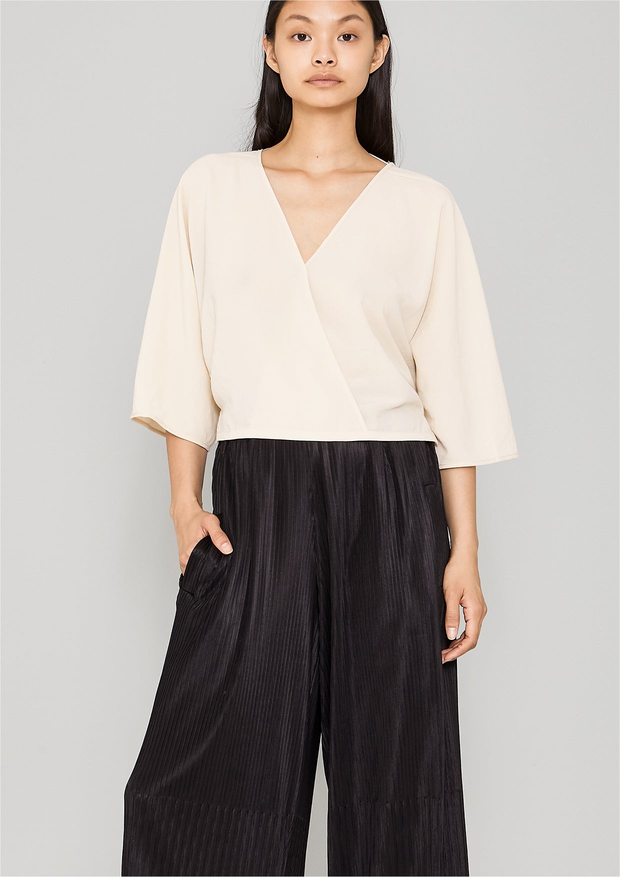 TOP DRAPING - creme - BERENIK