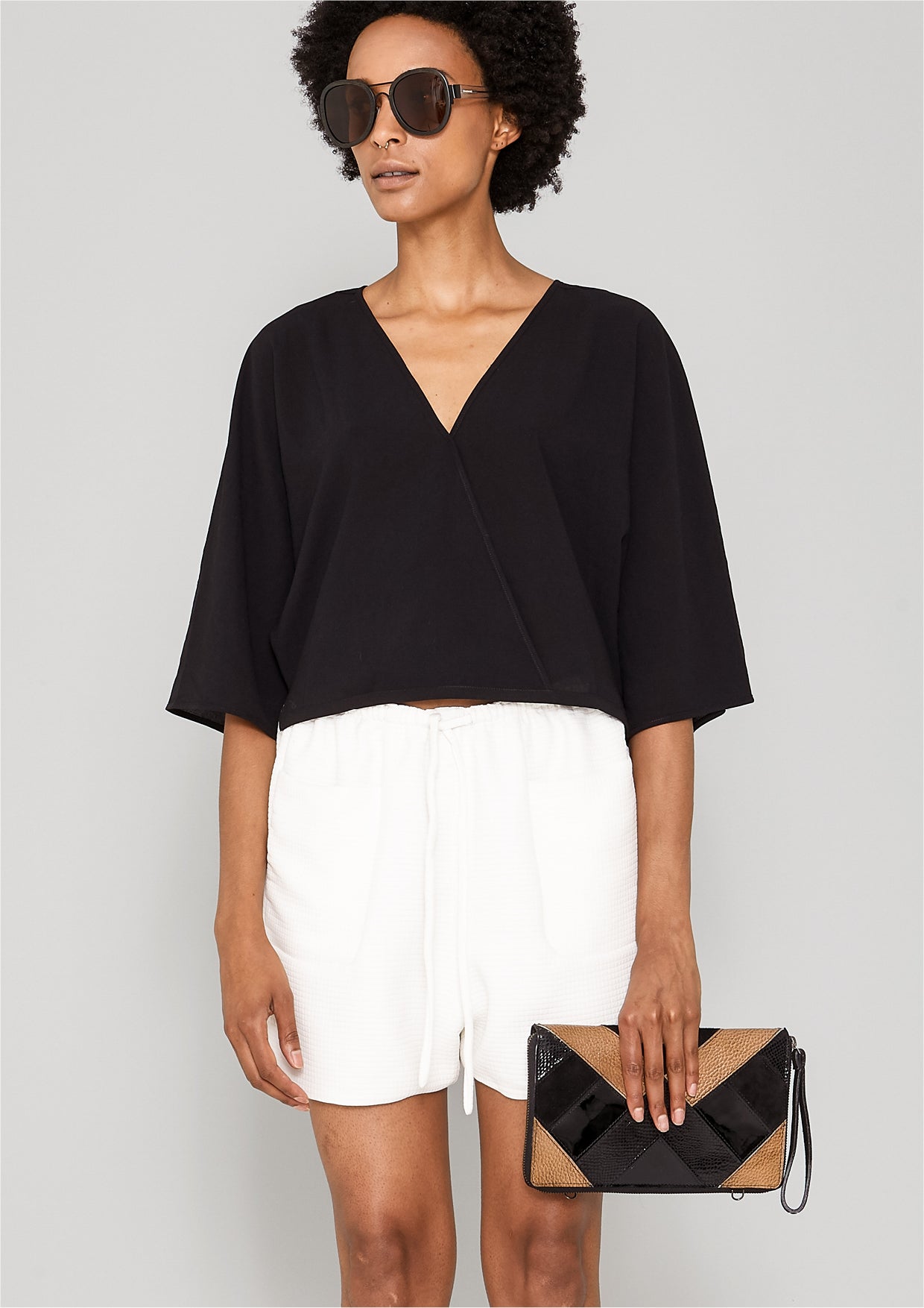 TOP DRAPING - black - BERENIK