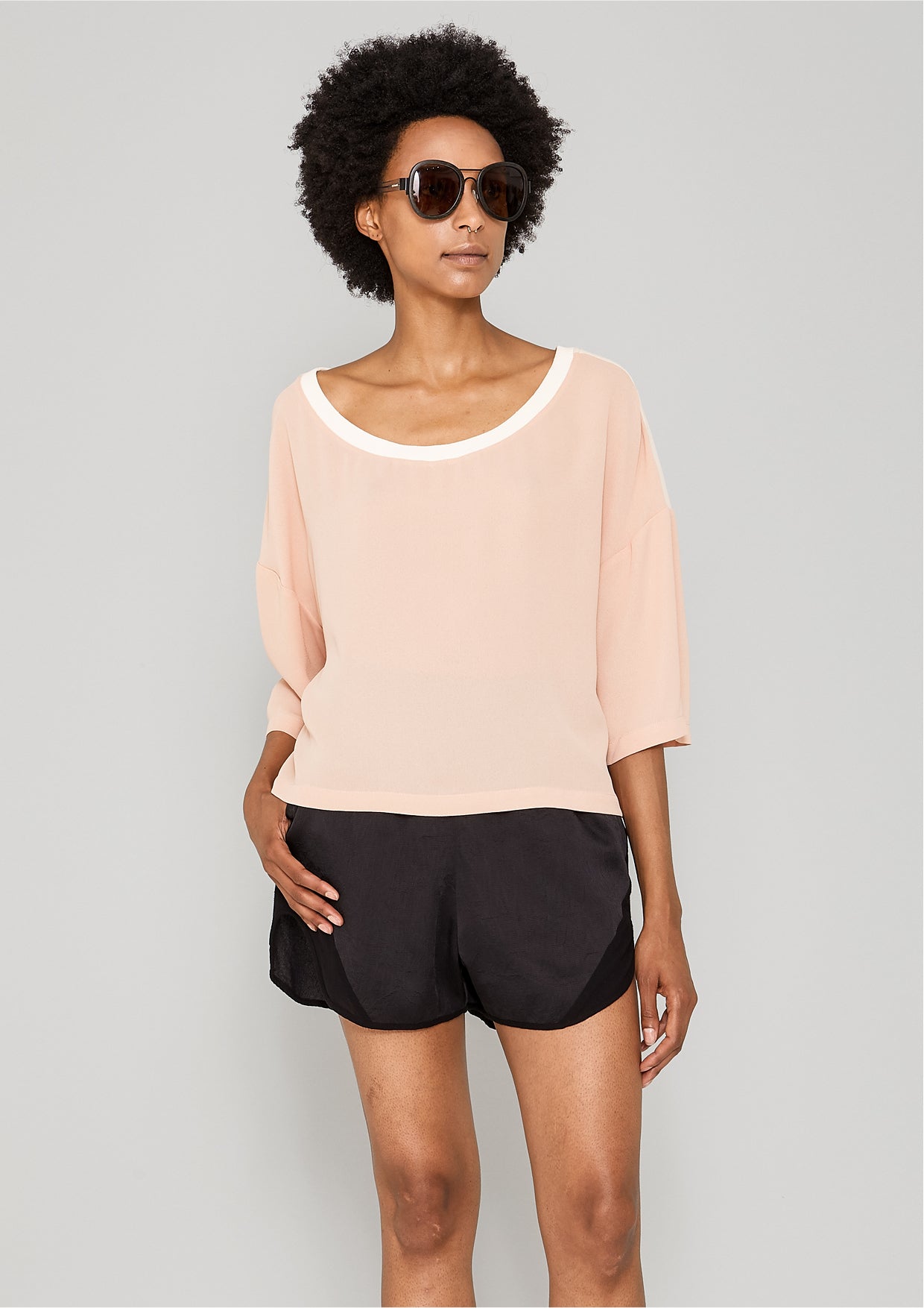 T-SHIRT FEMALE - peach/creme - BERENIK