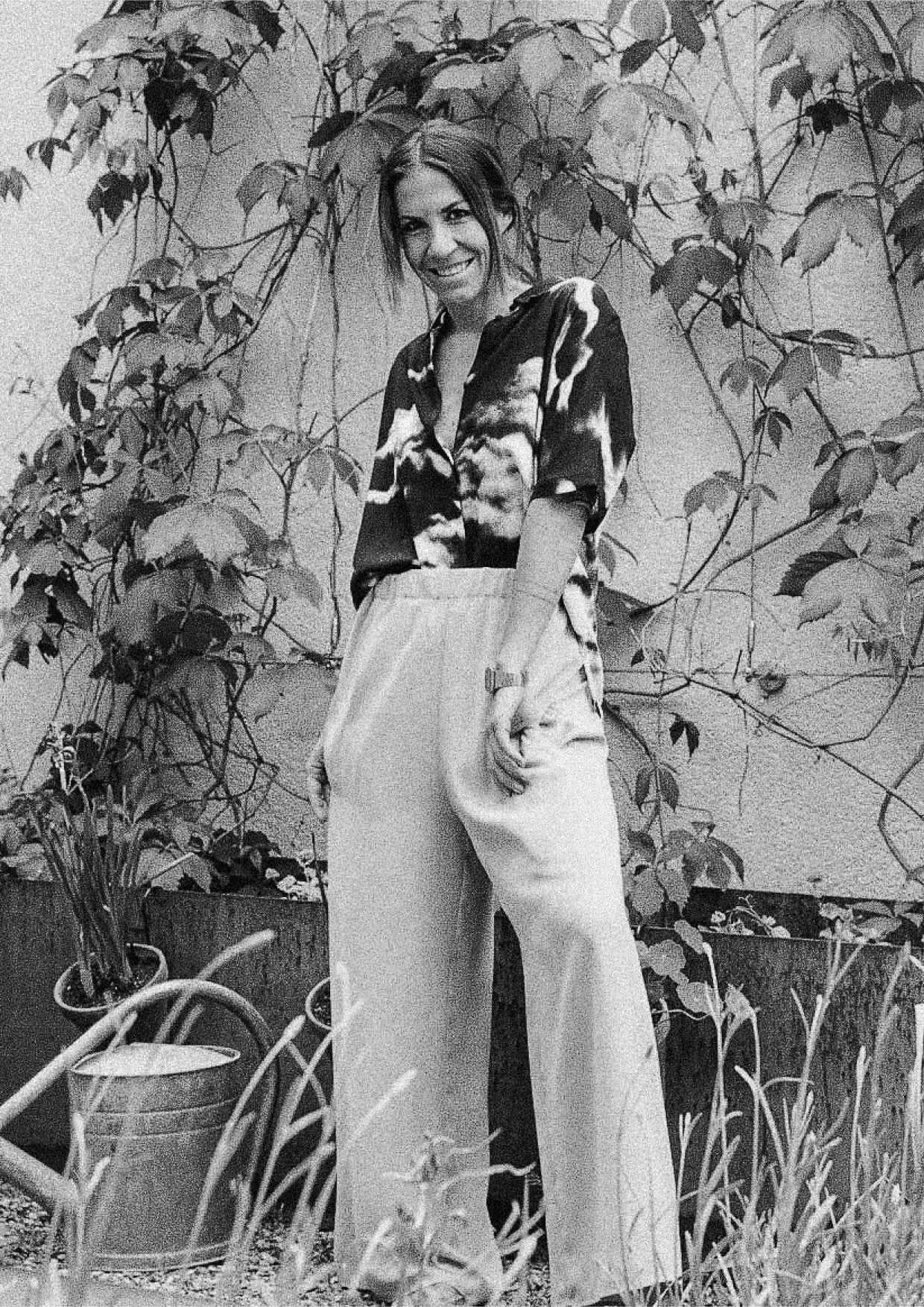 PANTS WIDE ELASTIC - creme - BERENIK