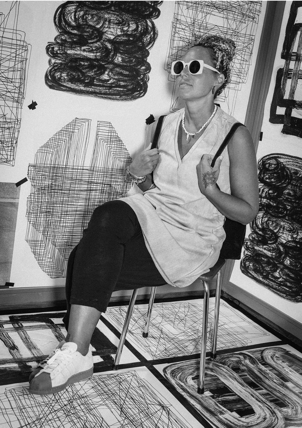 SHIRT/DRESS SLEEVELESS - DENIM light grey washed - BERENIK