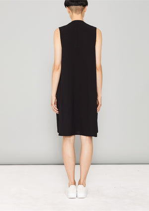 SHIRT/DRESS SLEEVELESS - black plain - BERENIK