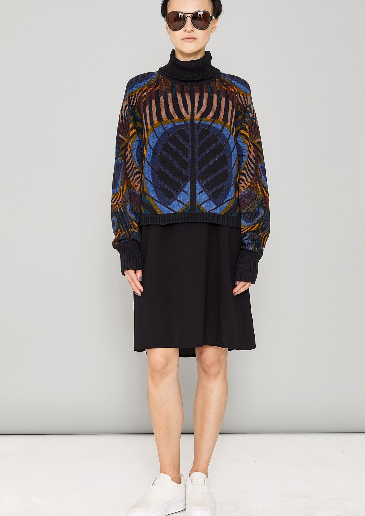 SHIRT/DRESS SLEEVELESS - black plain - BERENIK