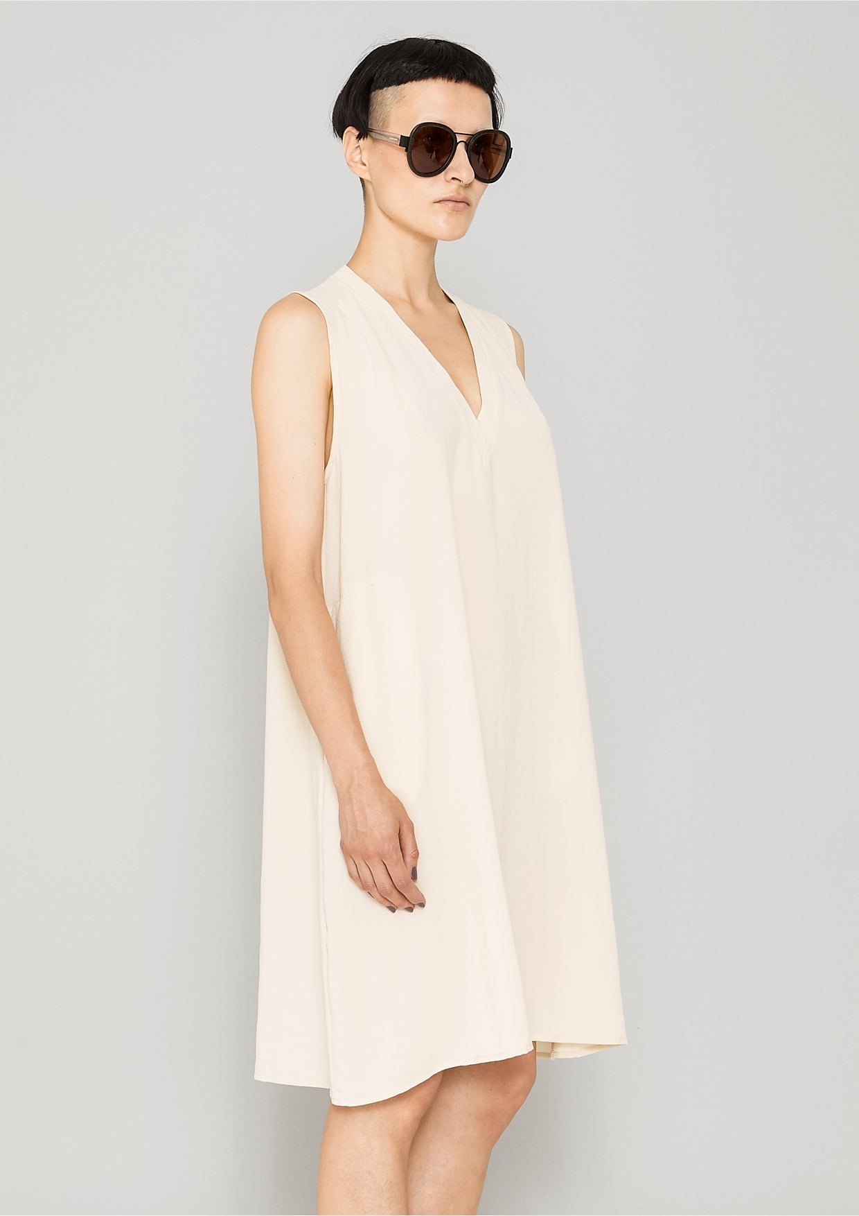 SHIRT/DRESS SLEEVELESS - creme - BERENIK