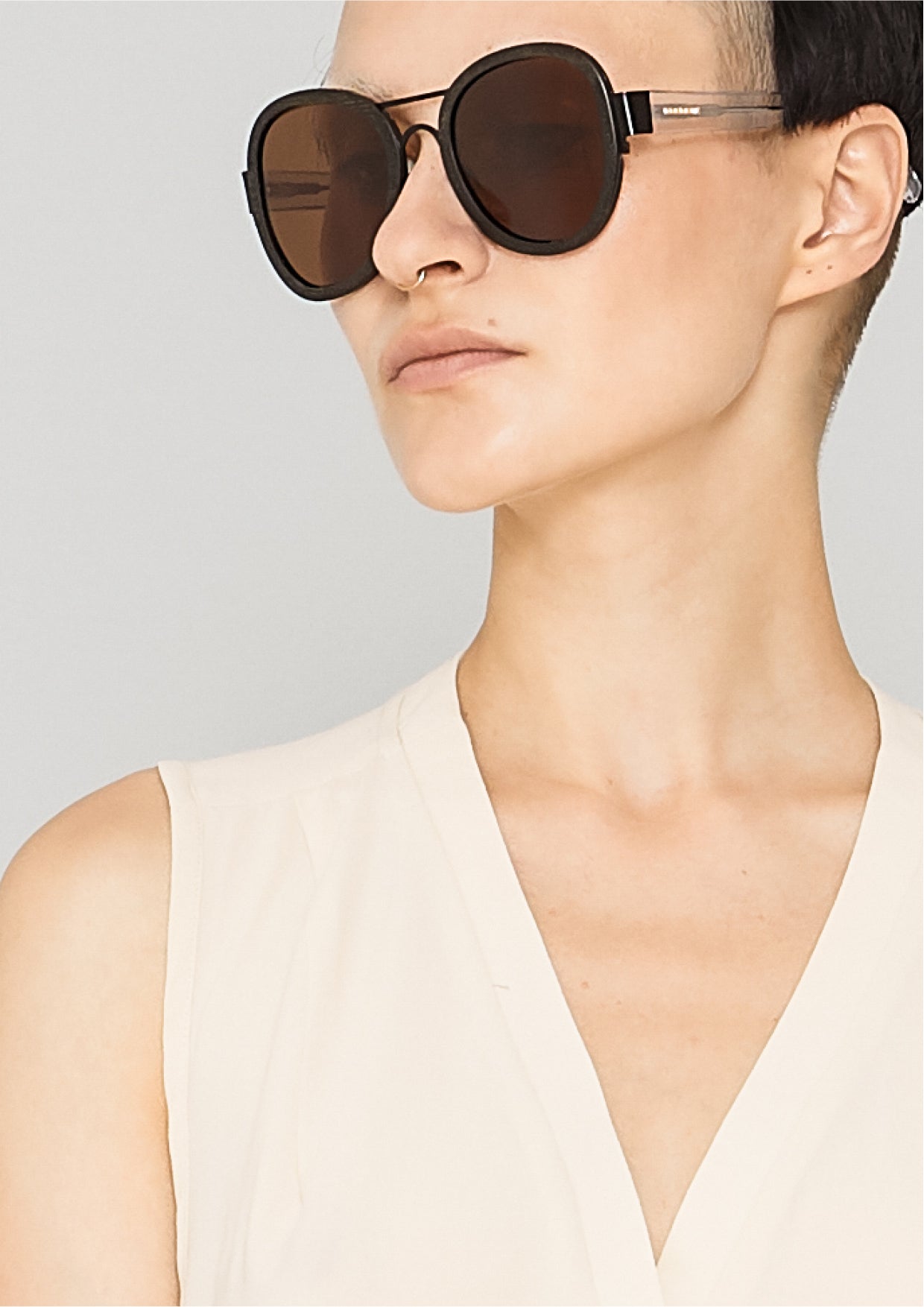 SHIRT/DRESS SLEEVELESS - creme - BERENIK