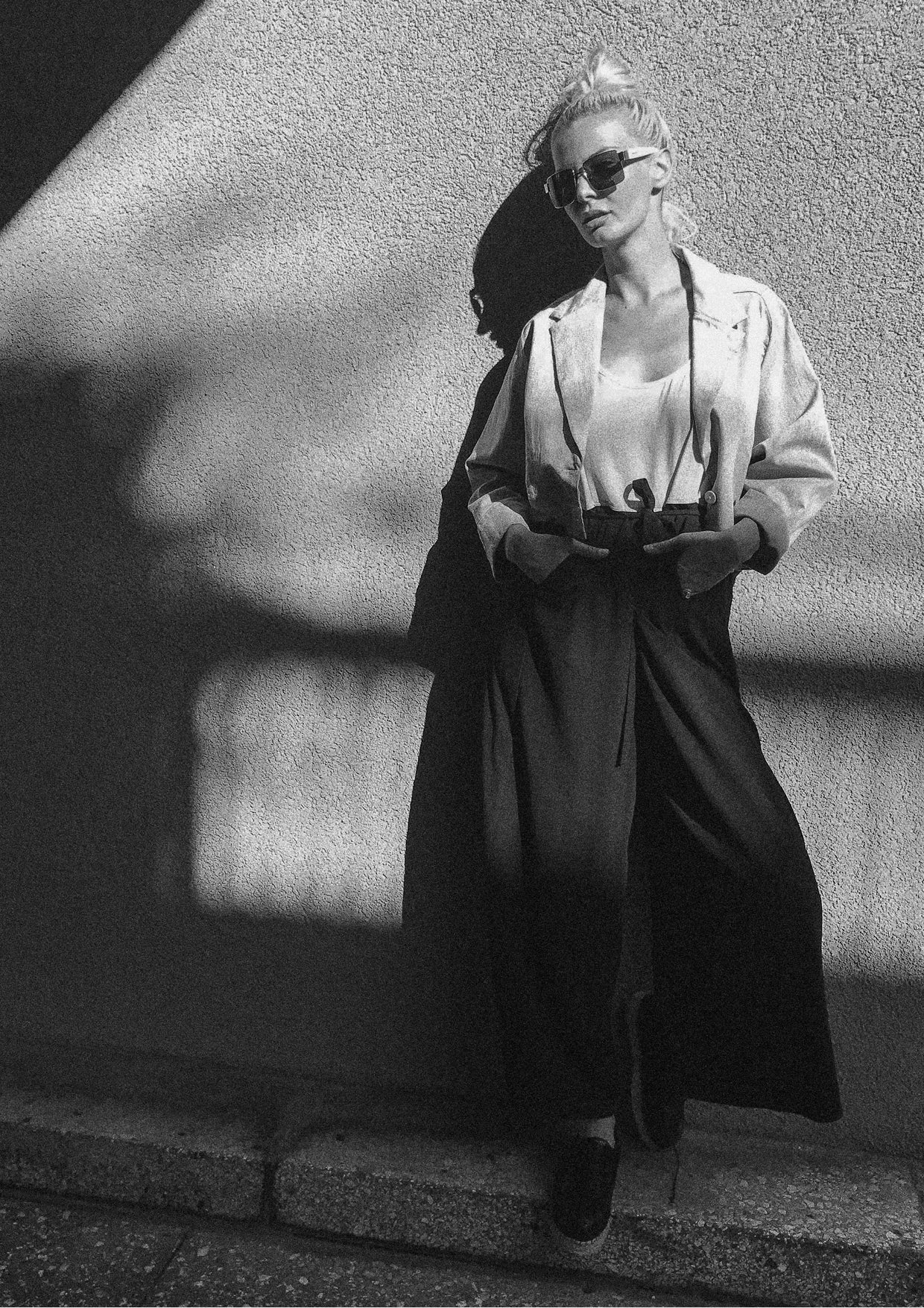 JACKET REVERS SHORT - DENIM light grey washed - BERENIK