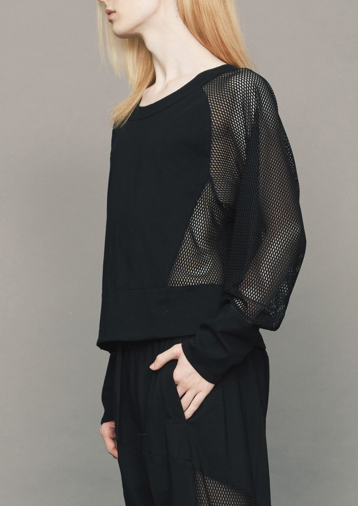 SUMMER SWEATER - AIRY MESH black - BERENIK