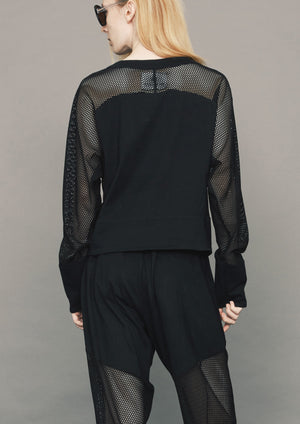 SUMMER SWEATER - AIRY MESH black - BERENIK