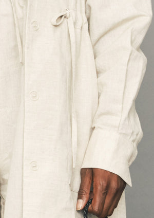 SUMMER DRESS/JACKET - LINEN natural white - BERENIK