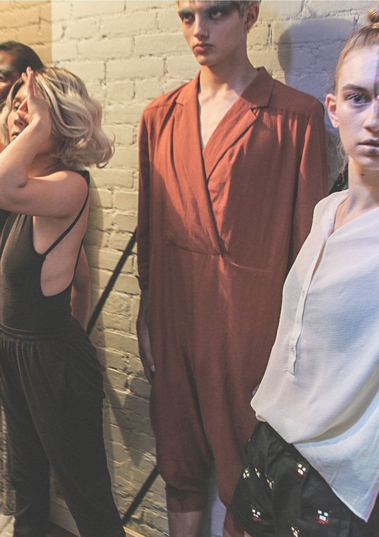 JUMPSUIT REVERS  LONG - Tencel/Linen - brick - BERENIK