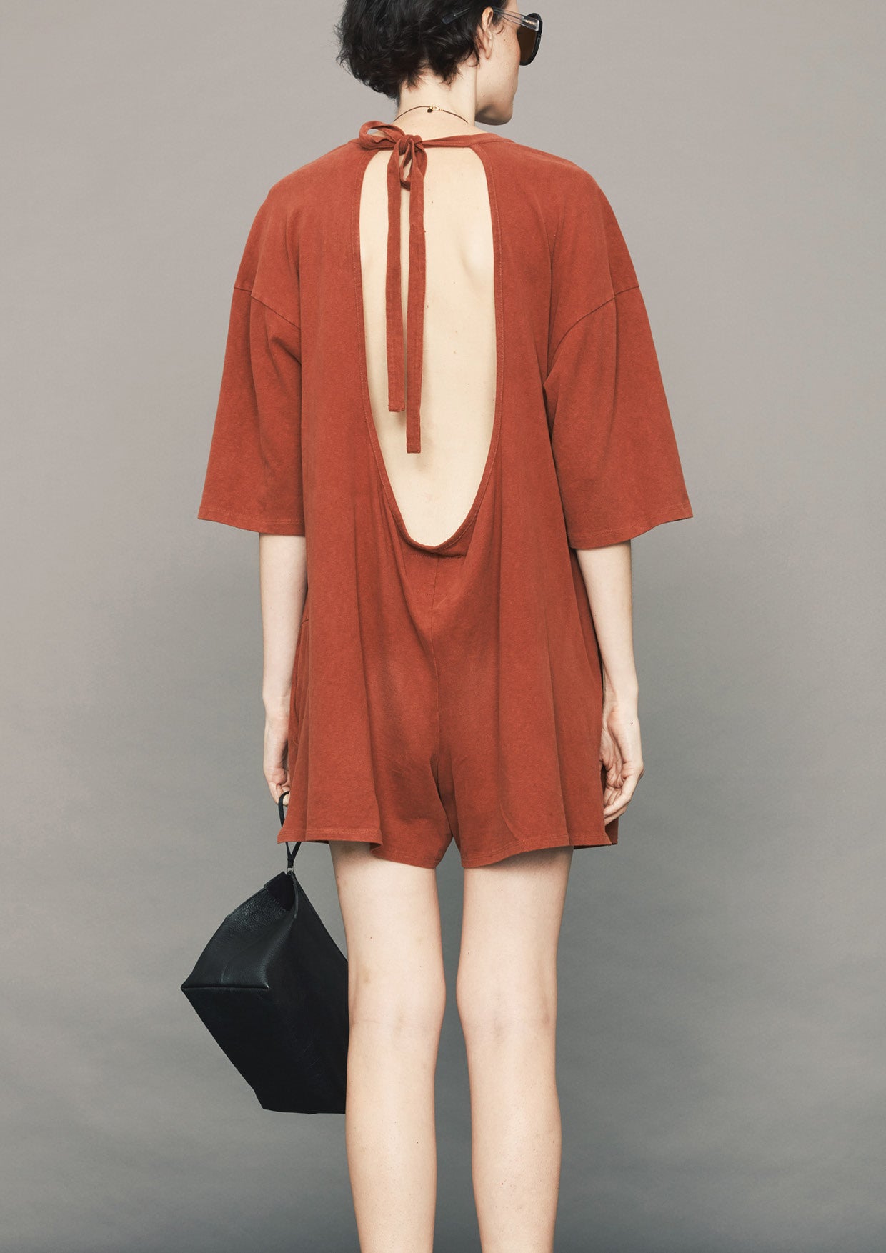 JUMPSUIT SHORT - CUTE COTTON rust - BERENIK