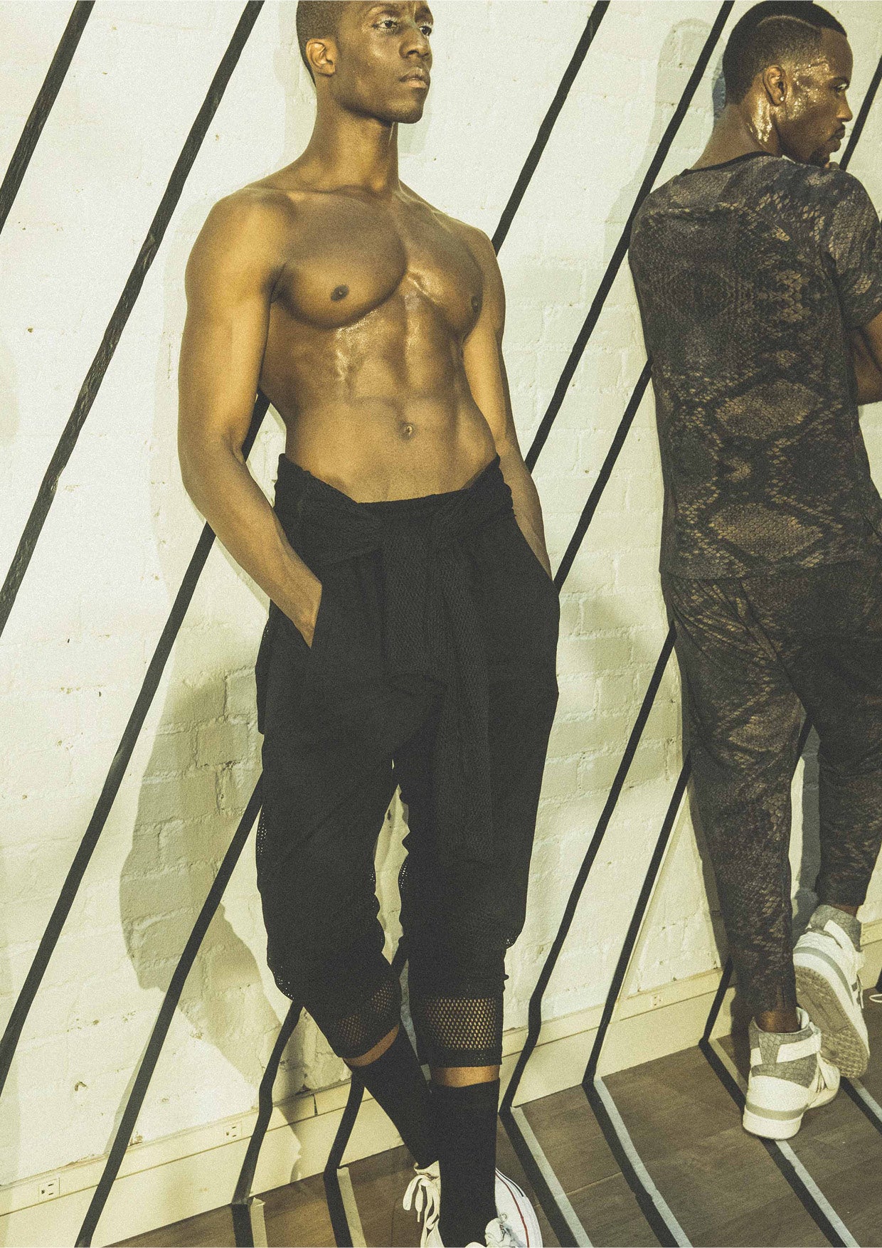 ADVANCED SWEATPANTS - AIRY MESH black - BERENIK