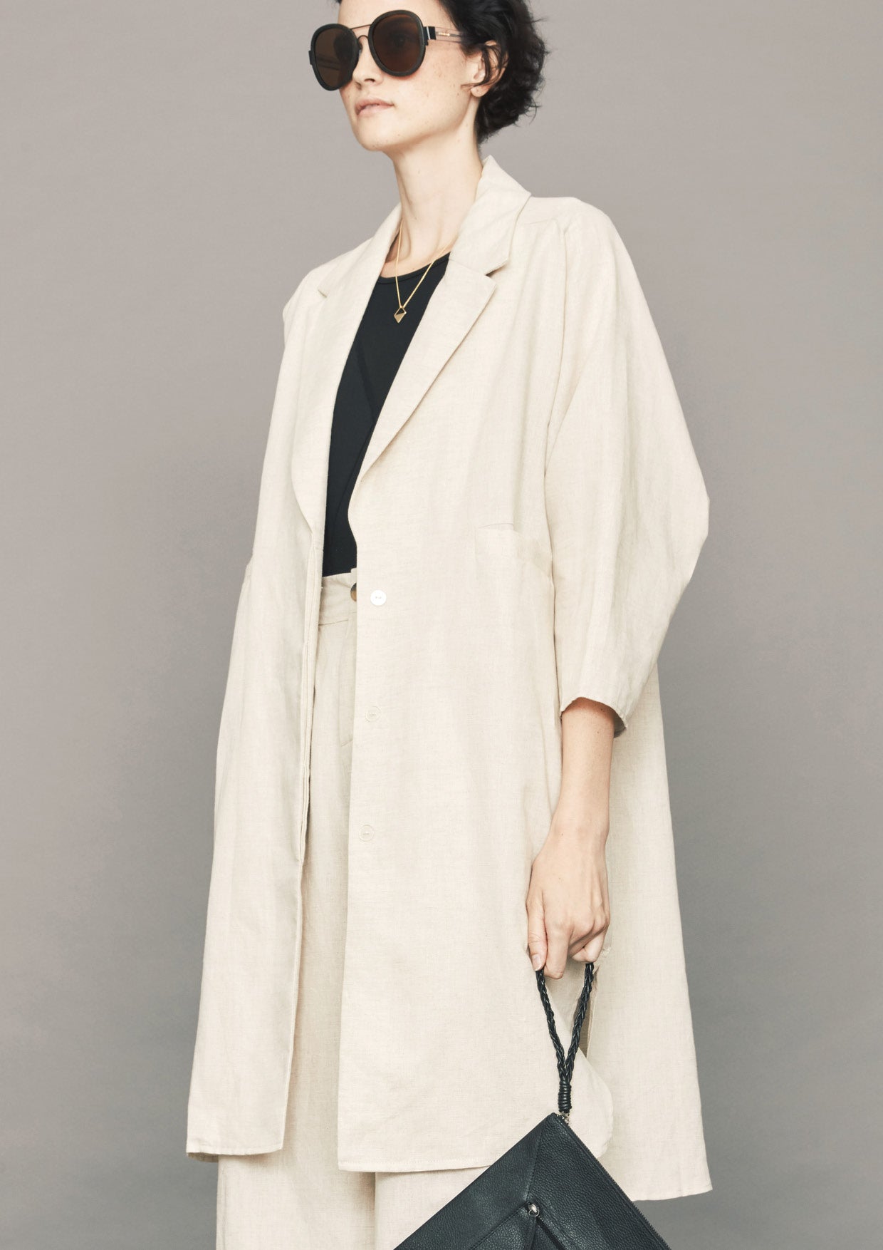 SUMMER COAT - LINEN natural white - BERENIK