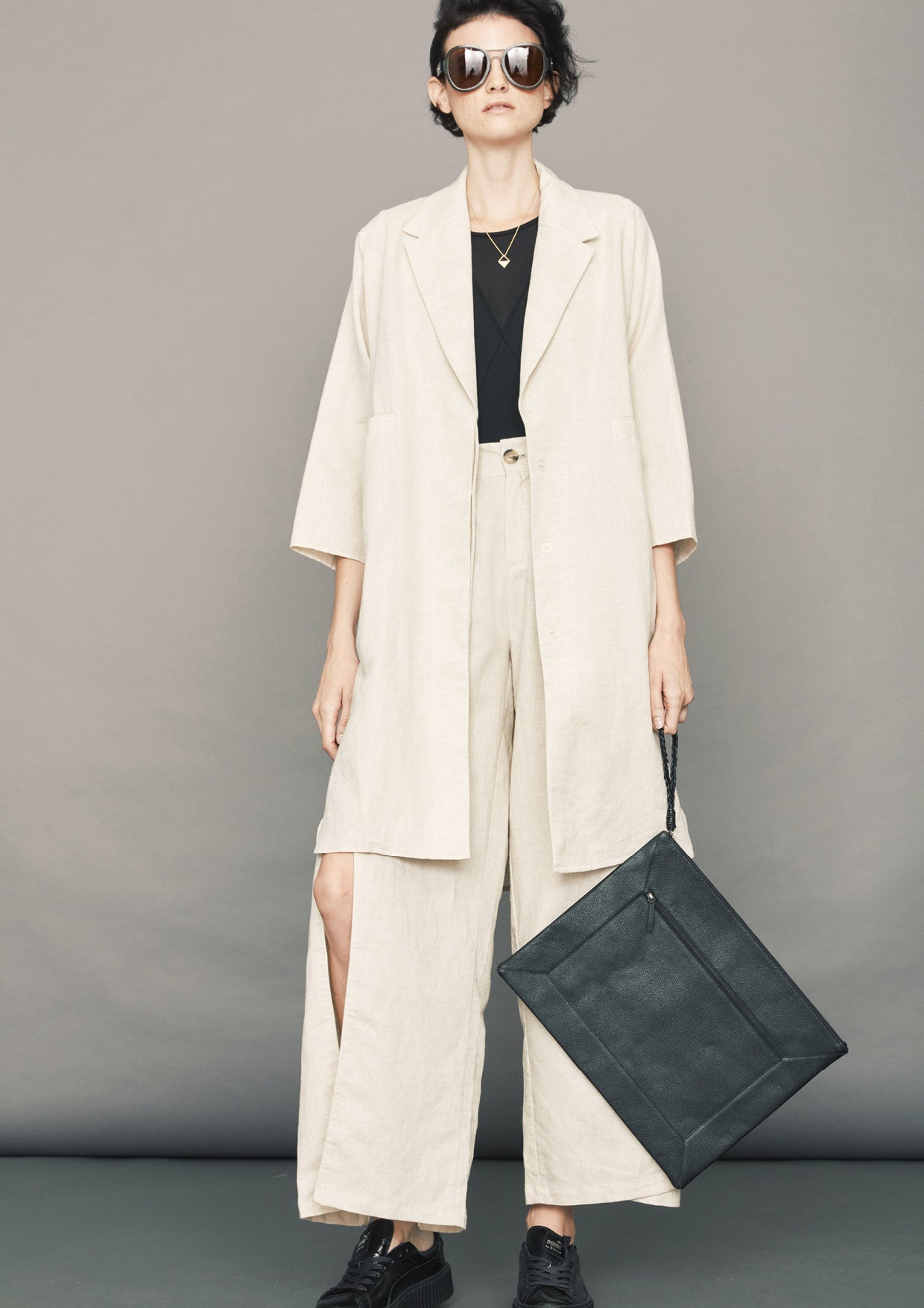 SUMMER COAT - LINEN natural white - BERENIK