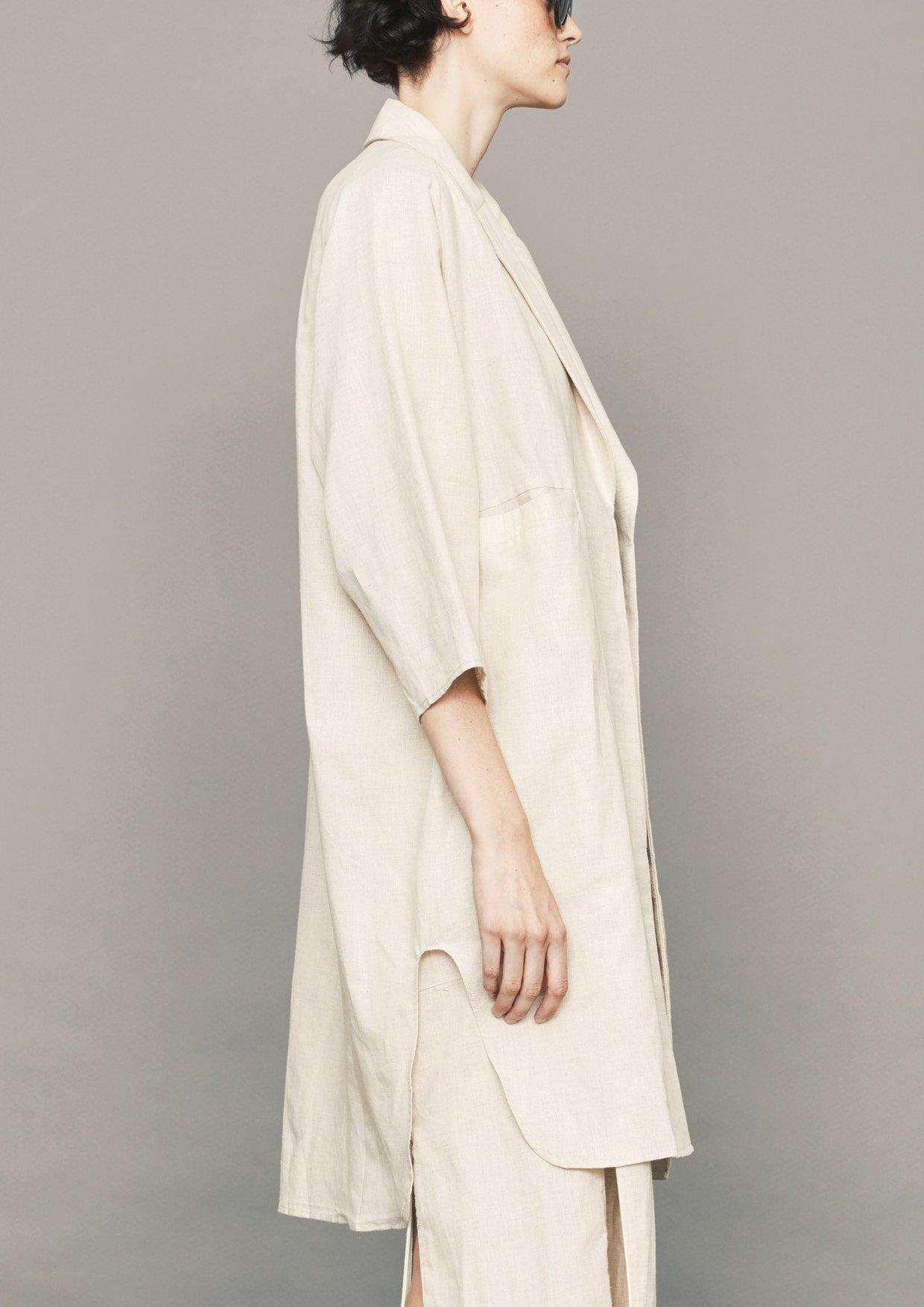 SUMMER COAT - LINEN natural white - BERENIK