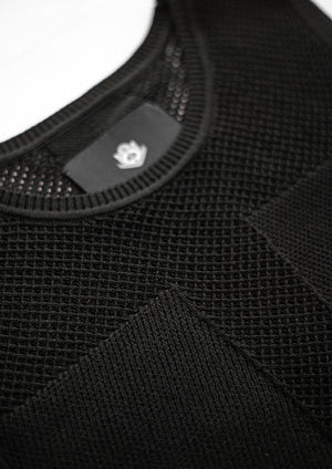 SHIRT SLEEVELESS STRETCH - KNIT black - BERENIK