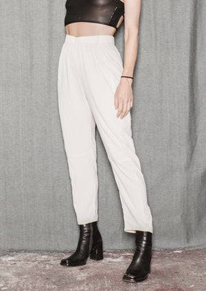 PANTS LOOSE ELASTIC - creme plain - BERENIK