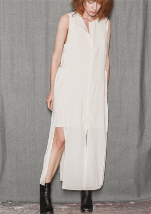 DRESS LONG SLEEVELESS - creme - BERENIK