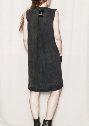 CASUAL DRESS - DENIM WASHED black - BERENIK