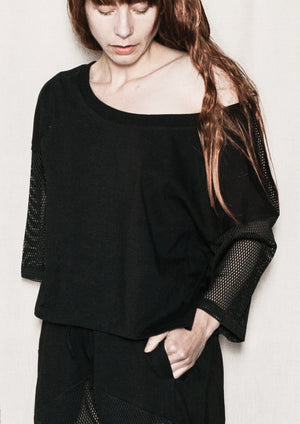 SHIRT - AIRY MESH black - BERENIK