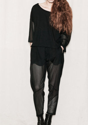 SHIRT - AIRY MESH black - BERENIK