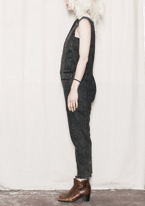 JUMPSUIT REVERS - DENIM washed black - BERENIK