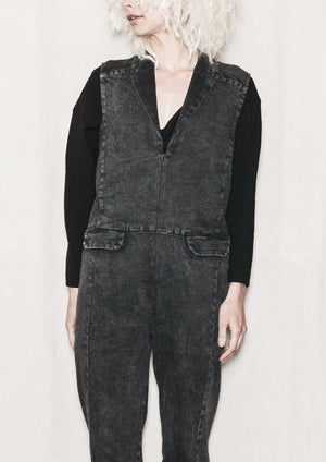 JUMPSUIT REVERS - DENIM washed black - BERENIK
