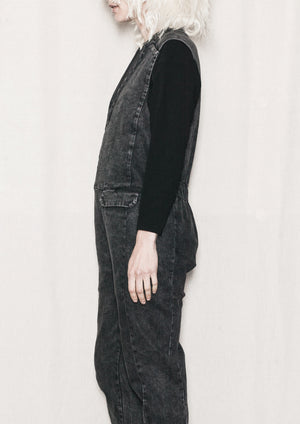 JUMPSUIT REVERS - DENIM washed black - BERENIK