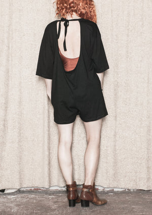 JUMPSUIT SHORT - COTTON JERSEY black - BERENIK