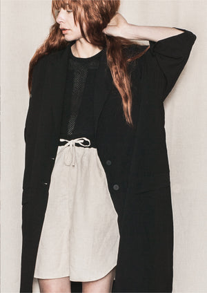 SHIRT SLEEVELESS STRETCH - KNIT black - BERENIK