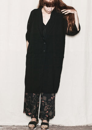 COAT - black plain - BERENIK