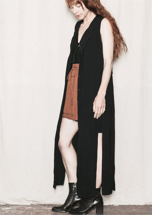 DRESS/VEST LONG SLEEVELESS - black - BERENIK