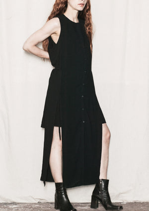 DRESS/VEST LONG SLEEVELESS - black - BERENIK