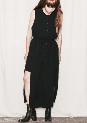 DRESS/VEST LONG SLEEVELESS - black - BERENIK