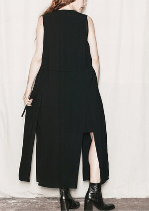 DRESS/VEST LONG SLEEVELESS - black - BERENIK