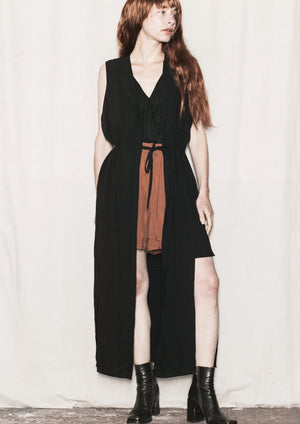 DRESS/VEST LONG SLEEVELESS - black - BERENIK