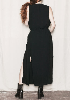 DRESS/VEST LONG SLEEVELESS - black - BERENIK