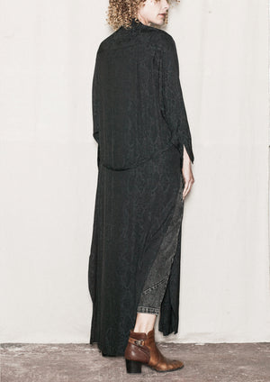 DRESS/CARDIGAN - JACQUARD SATIN black snake - BERENIK