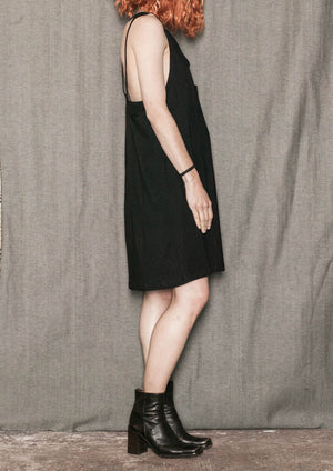 DRESS SPAGHETTI STRAPS - JERSEY black - BERENIK