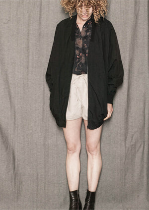 SHORTS ELASTIC WAIST - NATURAL LINEN white - BERENIK