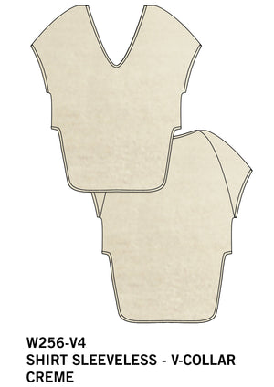 SHIRT SLEEVELESS-V-COLLAR CREME - BERENIK
