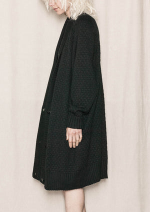 COZY CARDIGAN - KNIT PEARL black - BERENIK